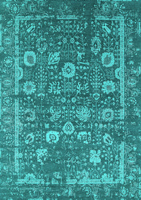 Oriental Turquoise Industrial Rug, urb2598turq