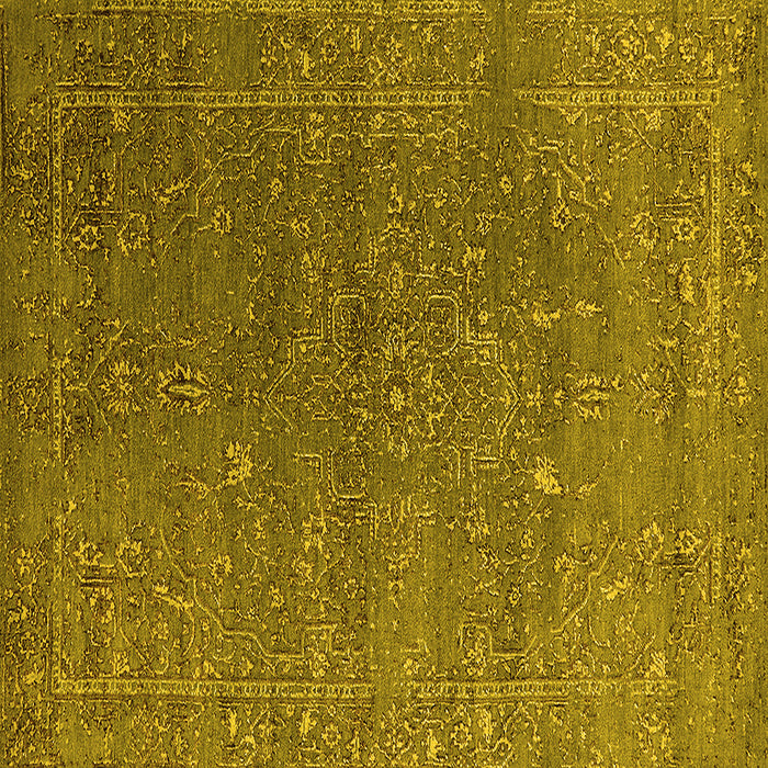 Square Oriental Yellow Industrial Rug, urb2599yw