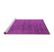 Sideview of Machine Washable Oriental Pink Industrial Rug, wshurb2599pnk