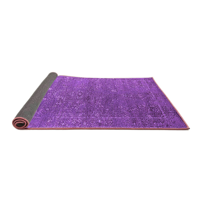Sideview of Oriental Purple Industrial Rug, urb2599pur