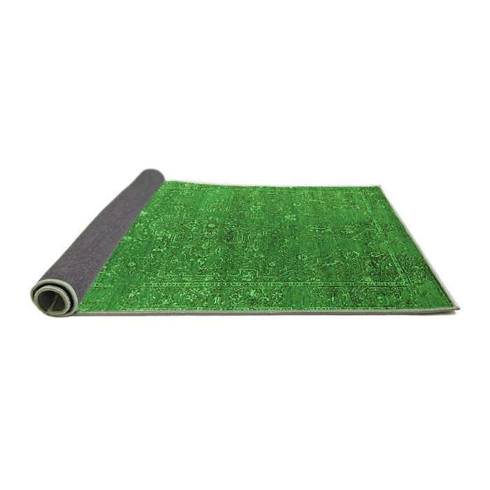 Sideview of Oriental Green Industrial Rug, urb2599grn