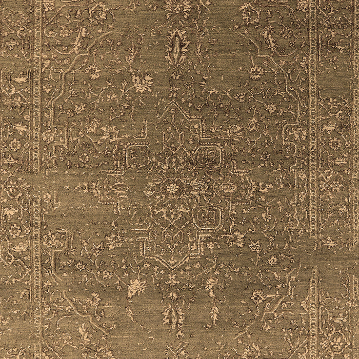 Machine Washable Oriental Brown Industrial Rug, wshurb2599brn