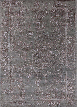 Mid-Century Modern Purple Oriental Rug, urb2599