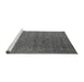 Sideview of Machine Washable Oriental Gray Industrial Rug, wshurb2599gry
