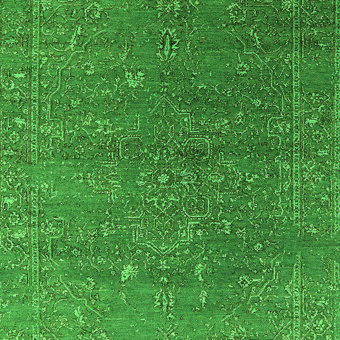 Machine Washable Oriental Green Industrial Area Rugs, wshurb2599grn