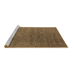 Sideview of Machine Washable Oriental Brown Industrial Rug, wshurb2599brn