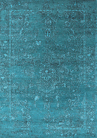 Oriental Light Blue Industrial Rug, urb2599lblu