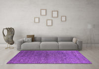 Machine Washable Oriental Purple Industrial Rug, wshurb2599pur