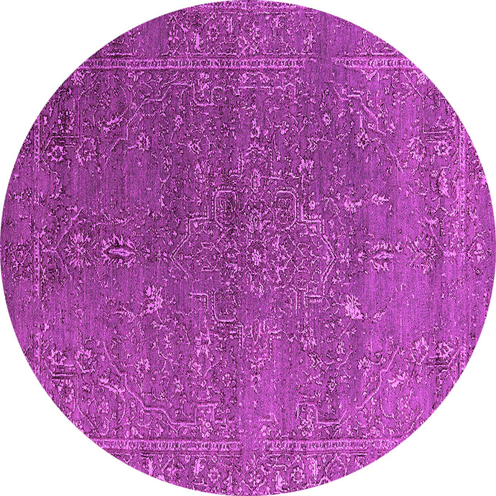 Round Oriental Pink Industrial Rug, urb2599pnk