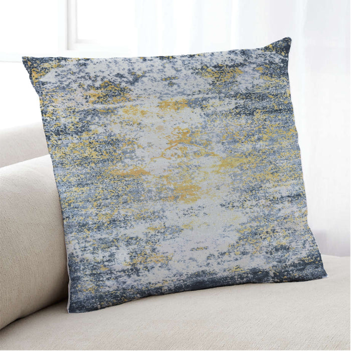 Lifestyle Image of Mid-Century Modern Urban Square Dark White Beige Throw Pillow, 18 inch by 18 inch, pwurb25