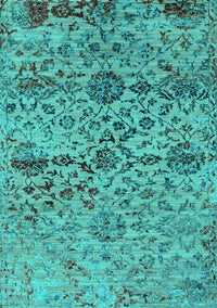 Oriental Turquoise Industrial Rug, urb2600turq