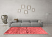 Industrial Red Washable Rugs