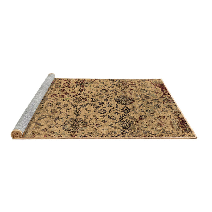 Sideview of Machine Washable Oriental Brown Industrial Rug, wshurb2600brn