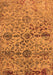 Machine Washable Oriental Orange Industrial Area Rugs, wshurb2600org