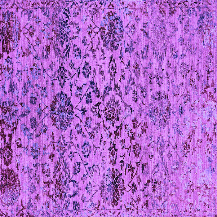 Square Machine Washable Oriental Purple Industrial Area Rugs, wshurb2600pur