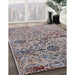 Mid-Century Modern Silver Pink Oriental Rug in Family Room, urb2600