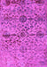 Machine Washable Oriental Pink Industrial Rug, wshurb2600pnk