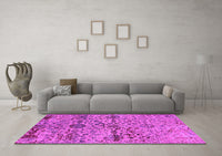 Machine Washable Oriental Pink Industrial Rug, wshurb2600pnk