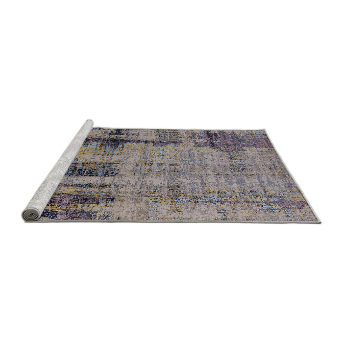Sideview of Machine Washable Industrial Modern Purple Rug, wshurb2601