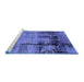 Sideview of Machine Washable Oriental Blue Industrial Rug, wshurb2601blu