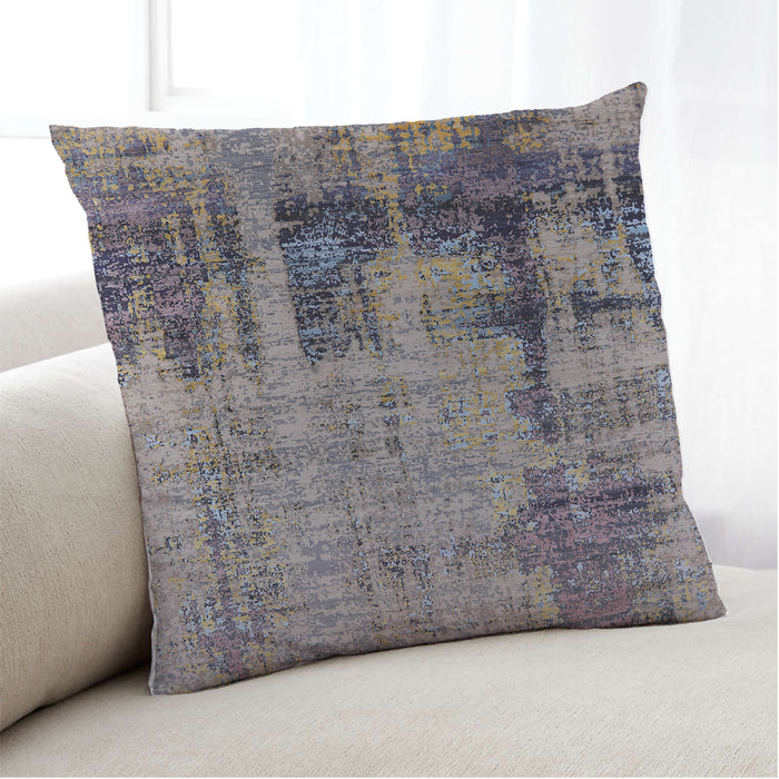 Lifestyle Image of Mid-Century Modern Urban Square Purple Throw Pillow, 18 inch by 18 inch, pwurb2601