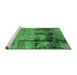 Sideview of Machine Washable Oriental Emerald Green Industrial Area Rugs, wshurb2601emgrn