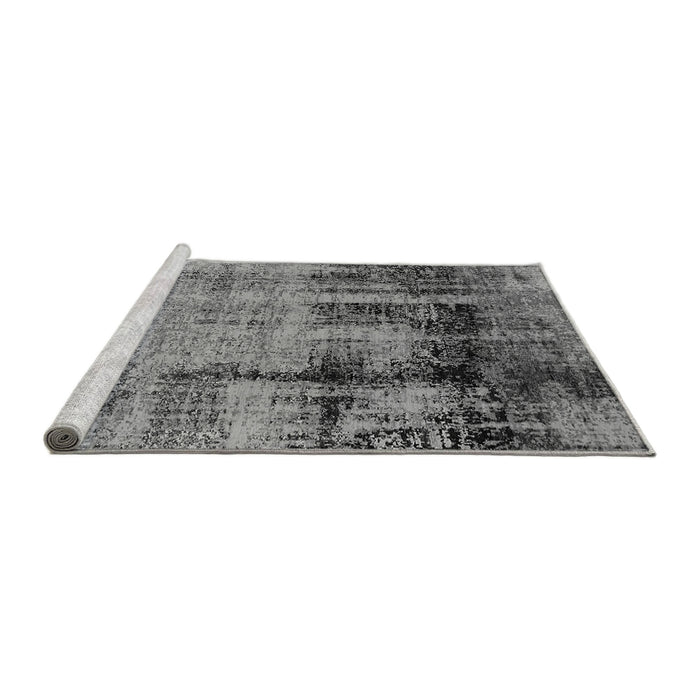 Sideview of Machine Washable Oriental Gray Industrial Rug, wshurb2601gry