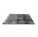 Sideview of Machine Washable Oriental Gray Industrial Rug, wshurb2601gry