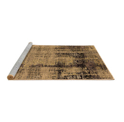 Sideview of Machine Washable Oriental Brown Industrial Rug, wshurb2601brn