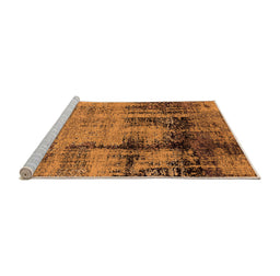 Sideview of Machine Washable Oriental Orange Industrial Area Rugs, wshurb2601org