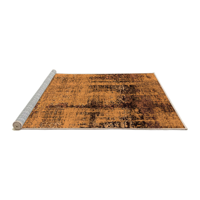 Sideview of Machine Washable Oriental Orange Industrial Area Rugs, wshurb2601org