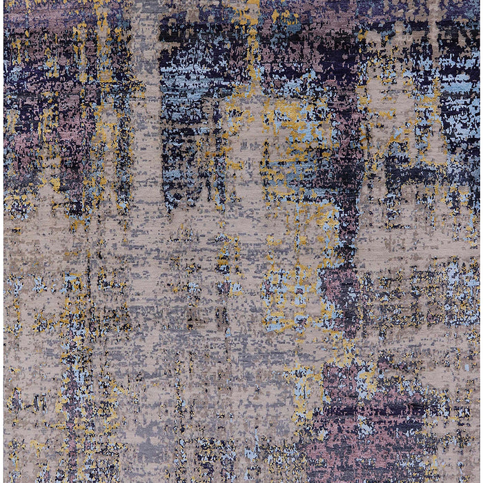 Machine Washable Industrial Modern Purple Rug, wshurb2601