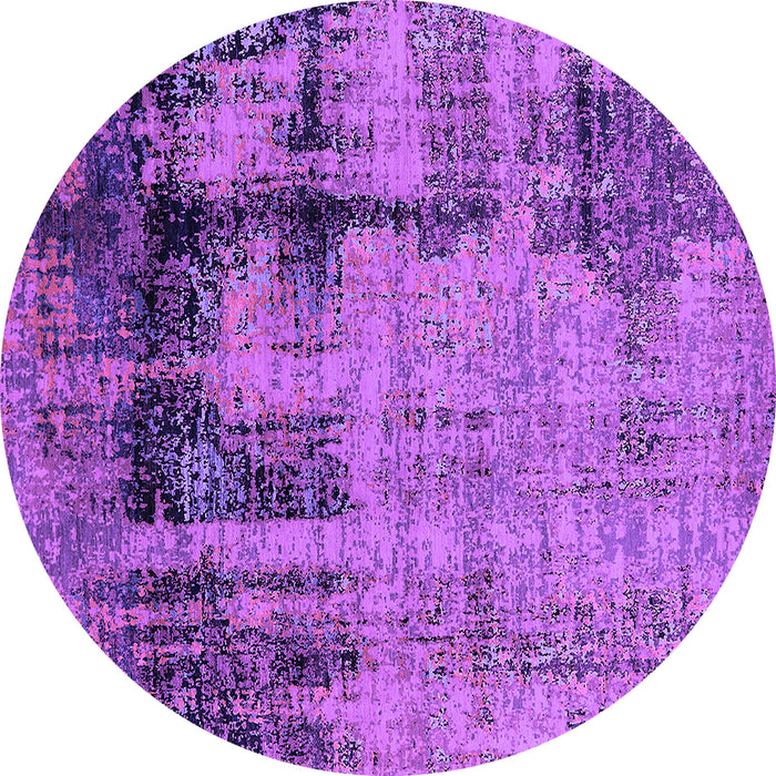 Round Oriental Purple Industrial Rug, urb2601pur