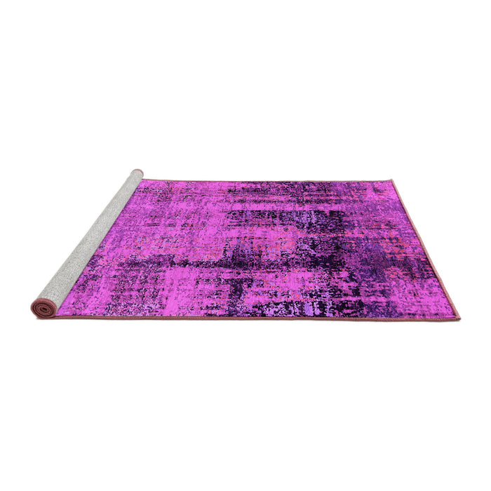 Sideview of Machine Washable Oriental Pink Industrial Rug, wshurb2601pnk