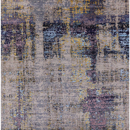 Square Machine Washable Industrial Modern Purple Rug, wshurb2601