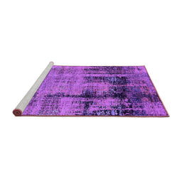 Sideview of Machine Washable Oriental Purple Industrial Area Rugs, wshurb2601pur