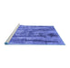 Sideview of Machine Washable Oriental Blue Industrial Rug, wshurb2602blu