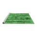 Sideview of Machine Washable Oriental Emerald Green Industrial Area Rugs, wshurb2602emgrn