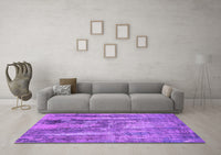 Machine Washable Oriental Purple Industrial Rug, wshurb2602pur