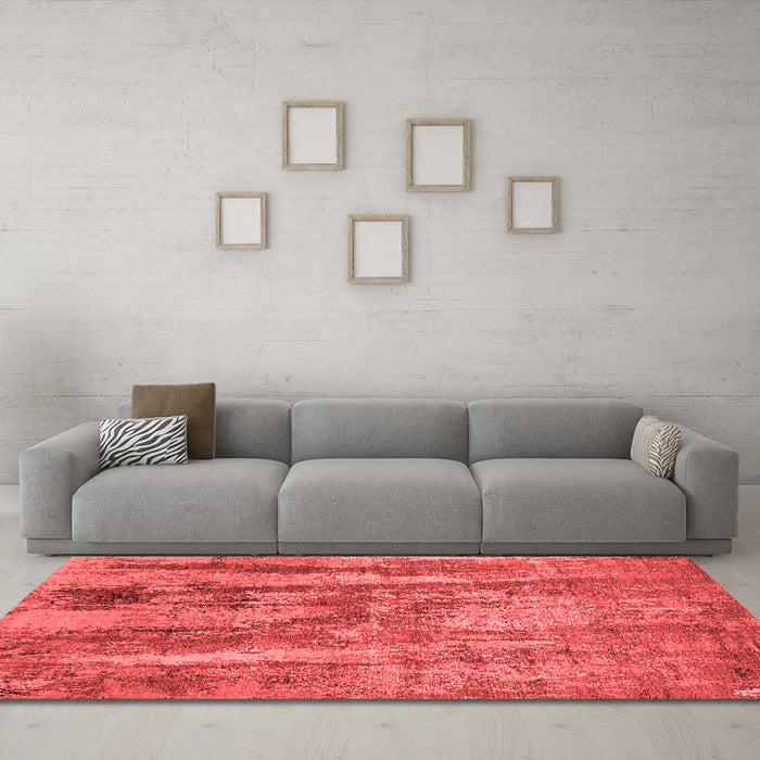 Industrial Red Washable Rugs