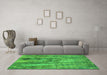 Machine Washable Oriental Green Industrial Area Rugs in a Living Room,, wshurb2602grn