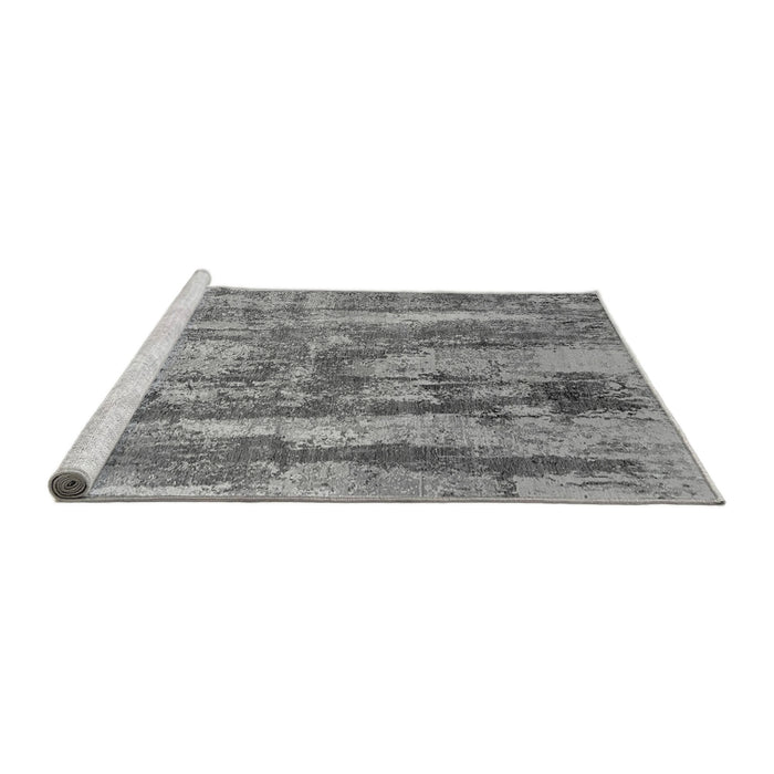 Sideview of Machine Washable Oriental Gray Industrial Rug, wshurb2602gry