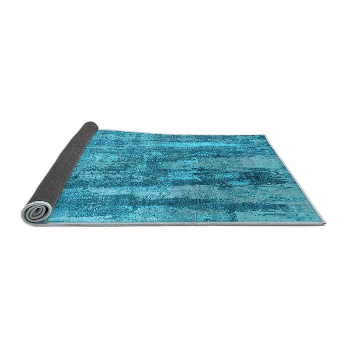 Sideview of Oriental Light Blue Industrial Rug, urb2602lblu