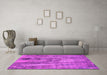 Machine Washable Oriental Pink Industrial Rug in a Living Room, wshurb2602pnk