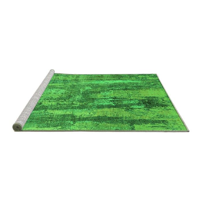 Sideview of Machine Washable Oriental Green Industrial Area Rugs, wshurb2602grn