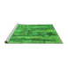 Sideview of Machine Washable Oriental Green Industrial Area Rugs, wshurb2602grn