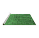 Sideview of Machine Washable Oriental Emerald Green Industrial Area Rugs, wshurb2603emgrn