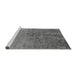 Sideview of Machine Washable Oriental Gray Industrial Rug, wshurb2603gry