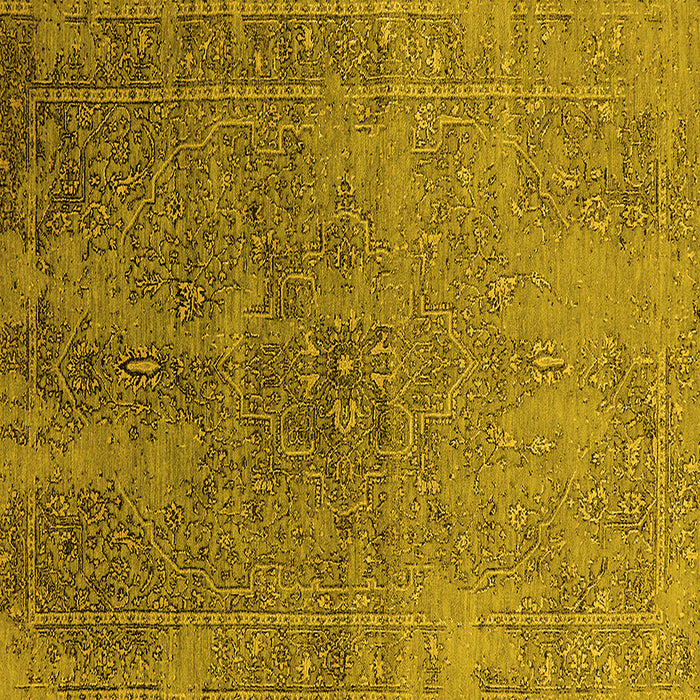 Square Oriental Yellow Industrial Rug, urb2603yw