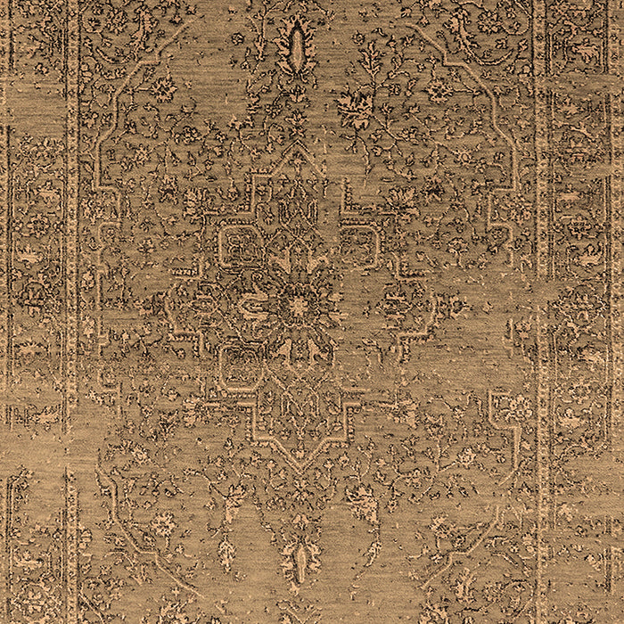 Machine Washable Oriental Brown Industrial Rug, wshurb2603brn
